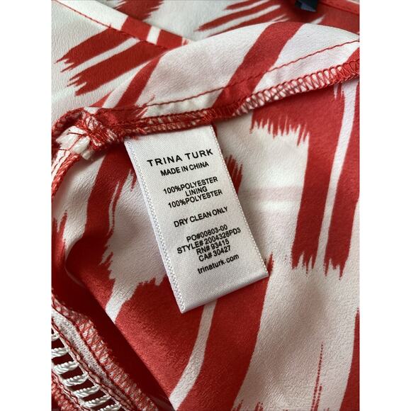 TRINA by Trina Turk Irmik Mini Dress Swim Cover Punch Pink Kimono Sleeve $198 - Picture 10 of 14